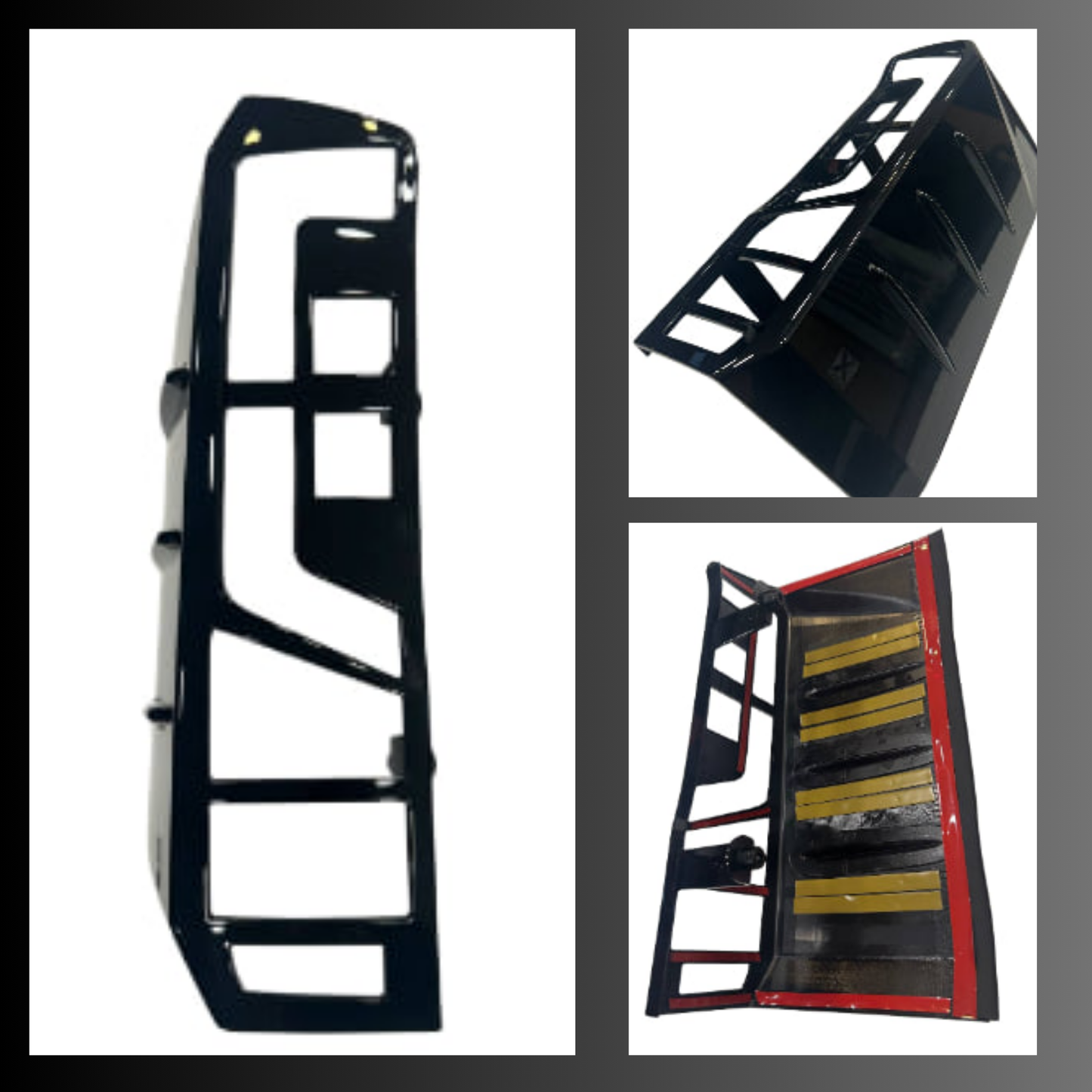 For Volkswagen Crafter Rear Light Guards - Gloss Black (2018 Onwards)