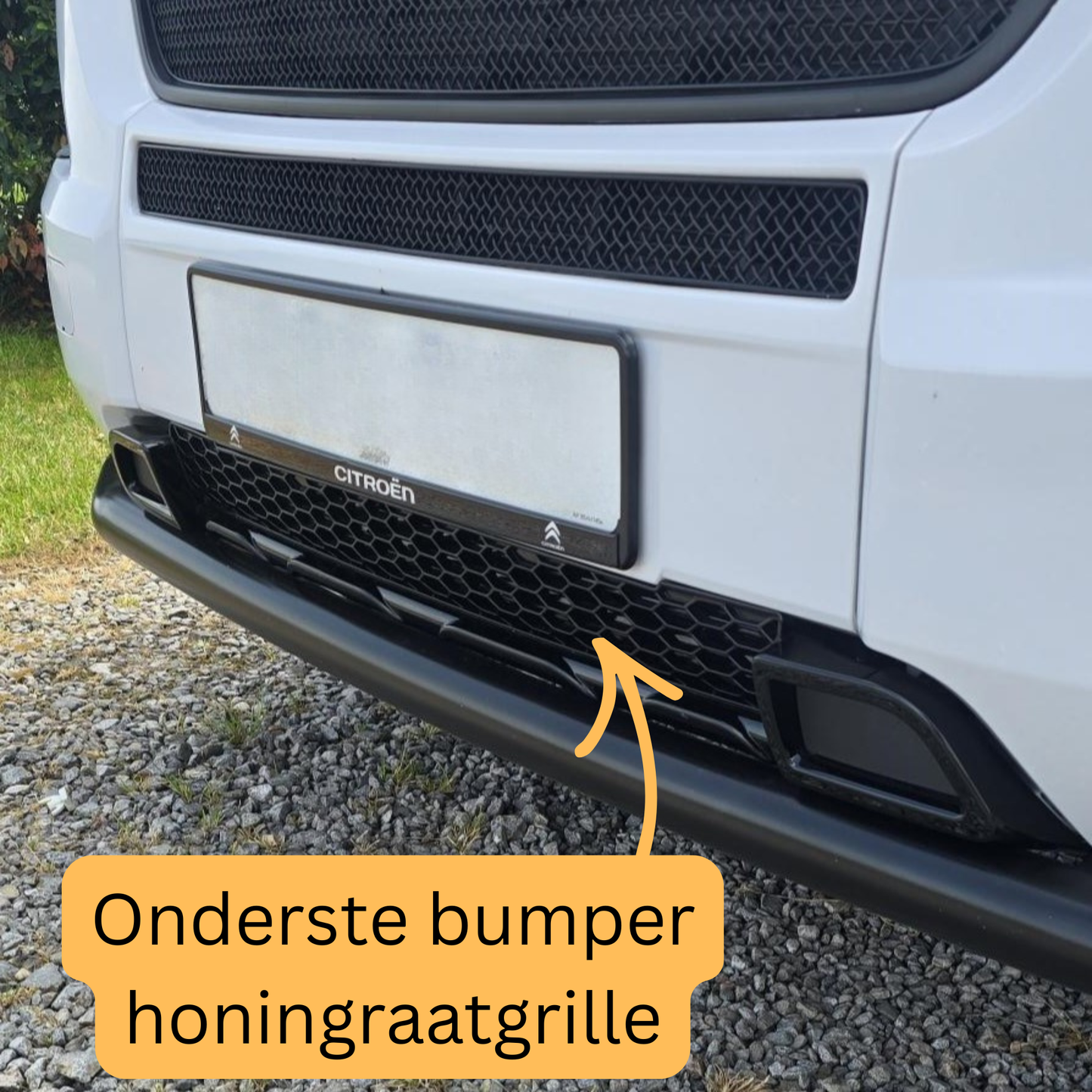 Fiat Ducato Lower Bumper Honeycomb Grille - Gloss Black
