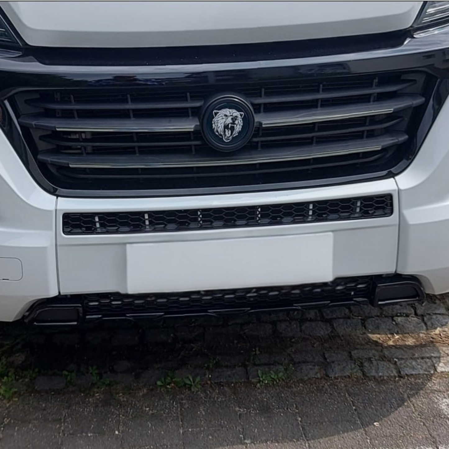 Citroen Relay Bumper Honingraat zonder Parkeersensoren - Glanzend Zwart