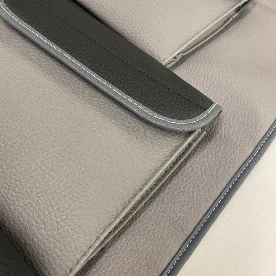 For VW T5 / T5.1 Transporter Double Back Seat Organiser – Grey with Black Lids | Van-X