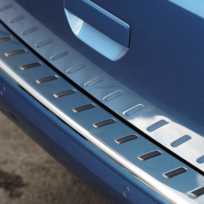 Stoßstangen Protector, hinten, Edelstahl, Version für Heckklappe, VW T6, Van-X