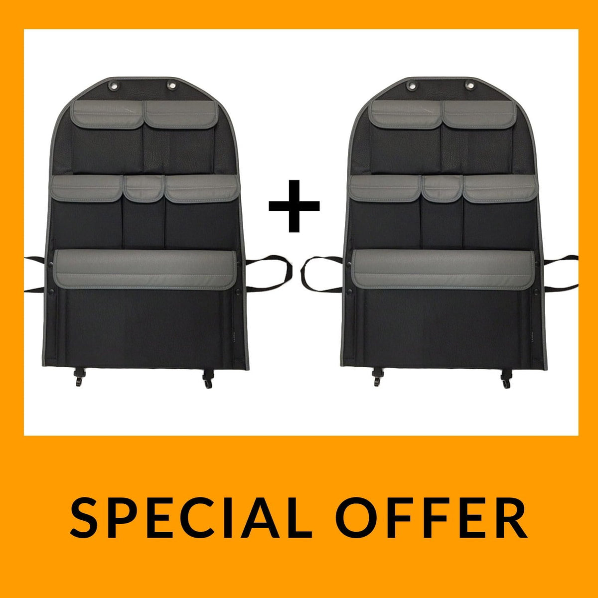 Voor VW T5 T5.1 Transporter Campervan Kunstleren Achterbank Organizer – 2-delige bundel | Van-X
