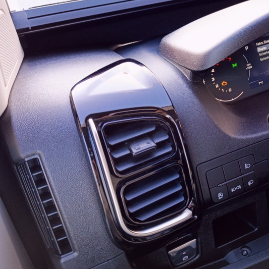 Voor Peugeot Boxer Air Vent Trim Set – Glanzend Zwart Dashboard Upgrade voor Nieuwe Modellen