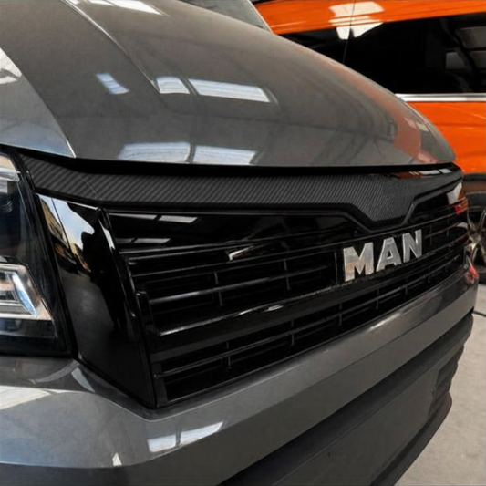 For MAN TGE Badgeless Carbon Grille Trim – Front Van Styling Upgrade | Van-X