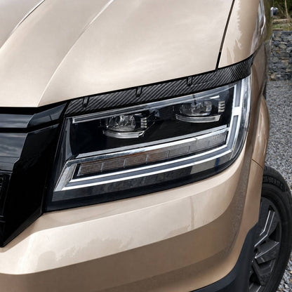 For MAN TGE / New Crafter Carbon Headlight Eyebrow Trim – Exterior Styling Upgrade | Van-X