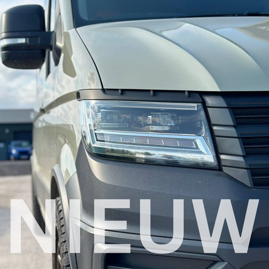 Voor MAN TGE Koplamp Wenkbrauw Trim – Mat Zwart - Van Styling Accessoire van Van-X