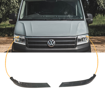 Voor nieuwe VW Crafter koplamp wenkbrauw trim – glanzend zwart - Van Styling accessoire van Van-X