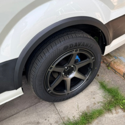 For VW New Crafter / MAN TGE Wheel Arch Protectors 4pcs – Textured Finish - Heavy Duty Flexible OEM+ No Cut Kit