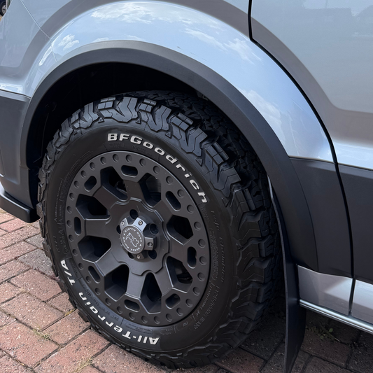 For VW New Crafter / MAN TGE Wheel Arch Protectors 4pcs – Textured Finish - Heavy Duty Flexible OEM+ No Cut Kit
