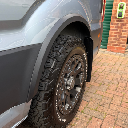 For VW New Crafter / MAN TGE Wheel Arch Protectors 4pcs – Textured Finish - Heavy Duty Flexible OEM+ No Cut Kit