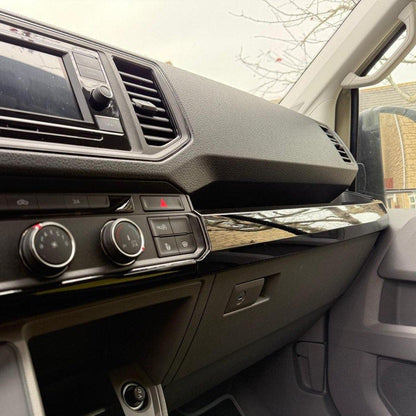 Voor nieuwe VW Crafter LHD onderste dashboardstylinglijsten - glanzend zwart (set van 6) | Van-X
