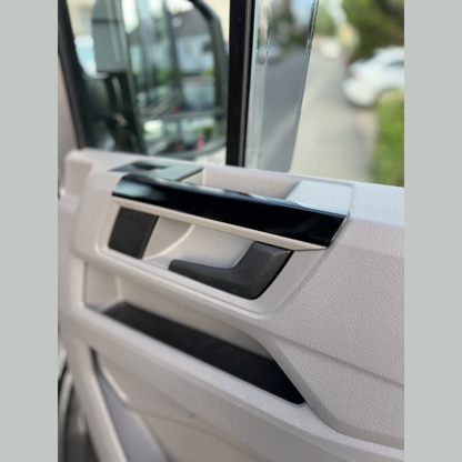 Voor MAN TGE LHD Onderste Dashboard Styling Trims - Glanzend Zwart (Set van 6) | Van-X
