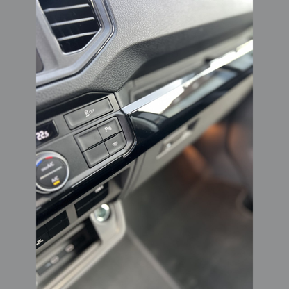 Voor MAN TGE LHD Onderste Dashboard Styling Trims - Glanzend Zwart (Set van 6) | Van-X
