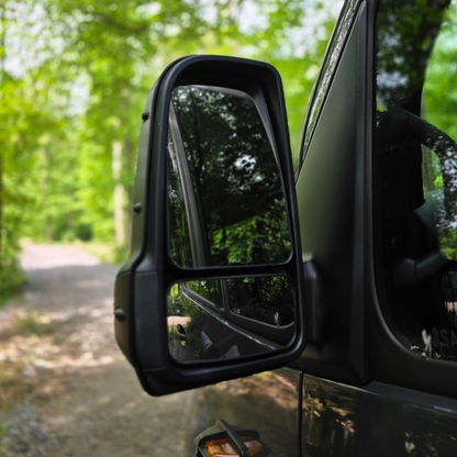 Voor Mercedes Sprinter 907 Buitenspiegelkappen Zonder Richtingaanwijzer – Hammerite (Set van 2) – Vervangende Spiegelkappen voor Sprinter Bestelwagens