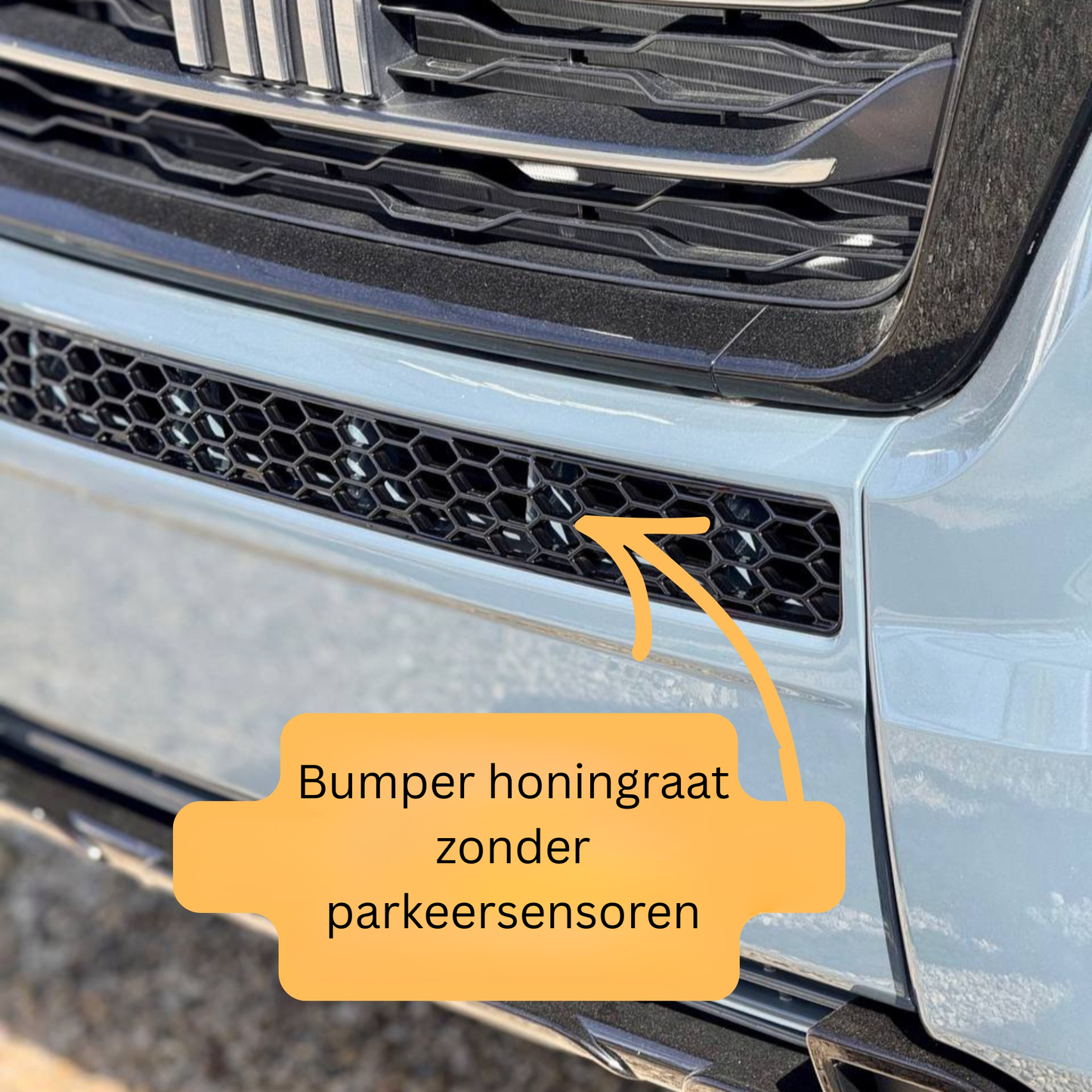 Peugeot Boxer Bumper Honeycomb without Parking Sensors - Gloss Black