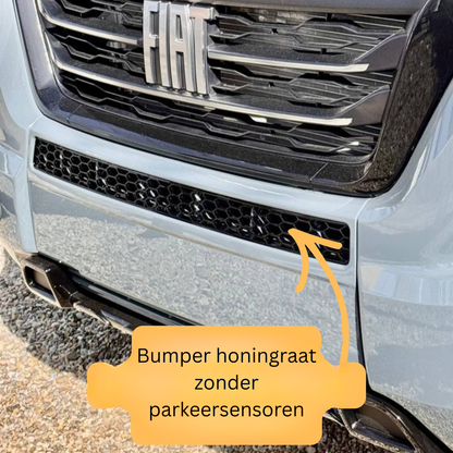 Citroen Jumper Bumper Honeycomb without Parking Sensors - Gloss Black