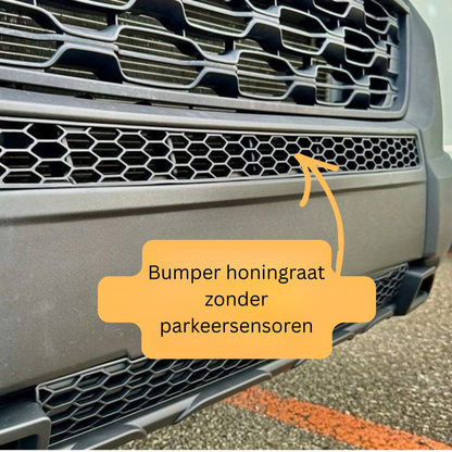 Fiat Ducato Bumper Honeycomb without Parking Sensors - Matte Black