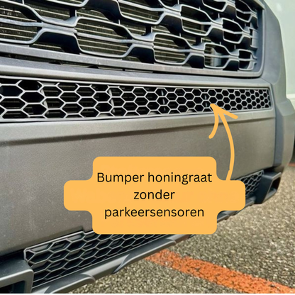 Vauxhall Movano Bumper Honeycomb without Parking Sensors - Matte Black