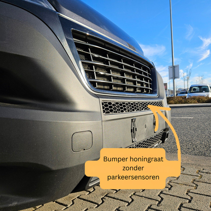 Fiat Ducato Bumper Honeycomb without Parking Sensors - Matte Black