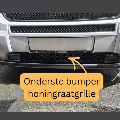 Fiat Ducato Lower Bumper Honeycomb Grille - Gloss Black