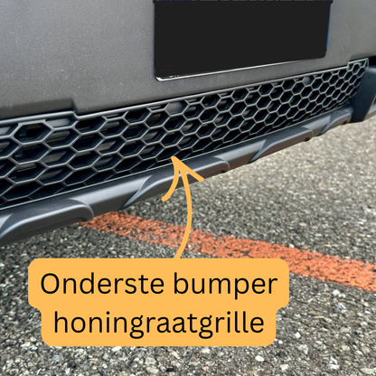 Fiat Ducato Lower Bumper Honeycomb Grille - Matte Black