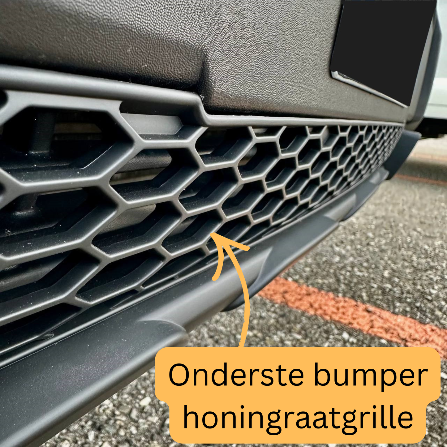 Fiat Ducato Lower Bumper Honeycomb Grille - Matte Black