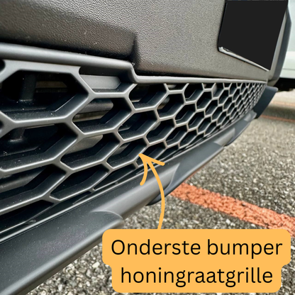 Fiat Ducato Lower Bumper Honeycomb Grille - Matte Black