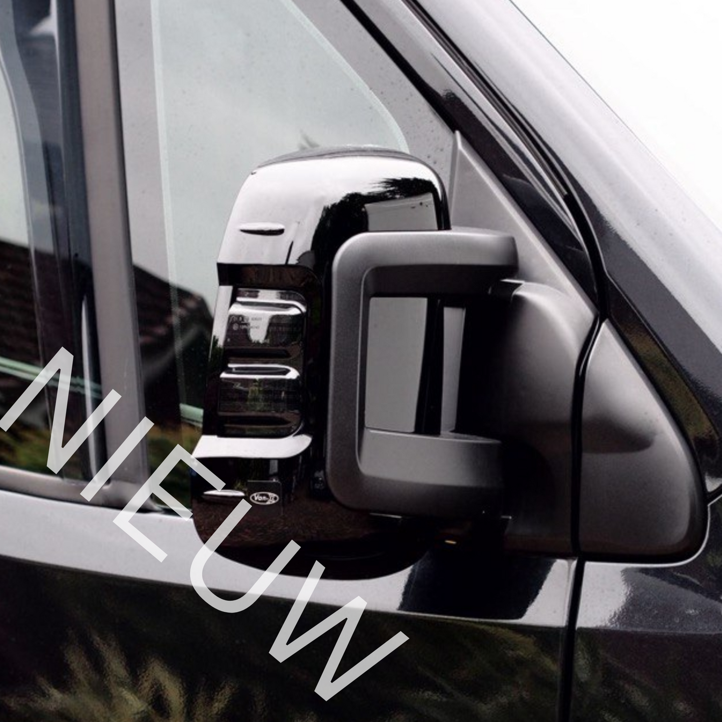 Voor Fiat Ducato/Ram ProMaster buitenspiegelkap/afdekkingen (set van 2) - zwart | Van-X