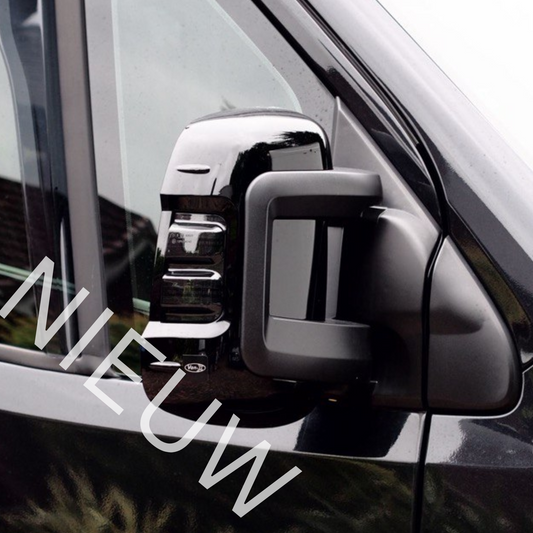 Voor Citroen Jumper Wing spiegelkap/kappen (set van 2) - zwart | Van-X