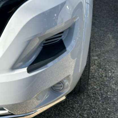 For Fiat Ducato Front Bumper Foot Plate Protectors – Black, Set of 2 | Van-X