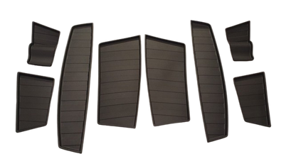 For Opel Vivaro Door Pocket Rubber Inserts & Mats – Black Interior Storage Liners