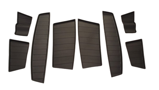 Fiat Scudo Door Pocket Rubber Inserts / Mats - Black