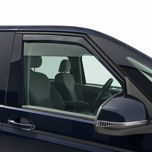 voor VW T7 Transporter Multivan Caravelle In-Channel getinte windafbuigers – Van-X