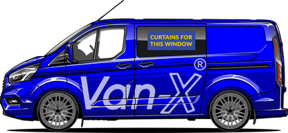 Voor Ford Transit Custom Premium raamgordijnen - Zwart/Grijs - MAAK JE EIGEN BUNDEL! Van-X