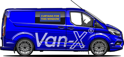 Voor Ford Transit Custom Premium raamgordijnen - Zwart/Grijs - MAAK JE EIGEN BUNDEL! Van-X