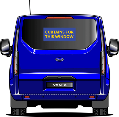 Voor Ford Transit Custom Premium raamgordijnen - Zwart/Grijs - MAAK JE EIGEN BUNDEL! Van-X