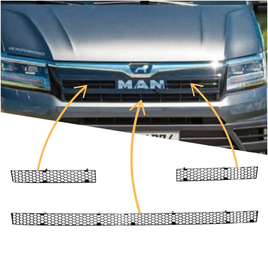 Frontgrille Honingraat Inzetstukken voor MAN TGE - Van-X