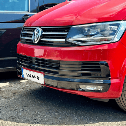 For VW T6 Highline Front Bumper XL Grille | Gloss Black ABS Upgrade | Van-X