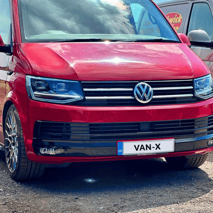 For VW T6 Highline Front Bumper XL Grille | Gloss Black ABS Upgrade | Van-X