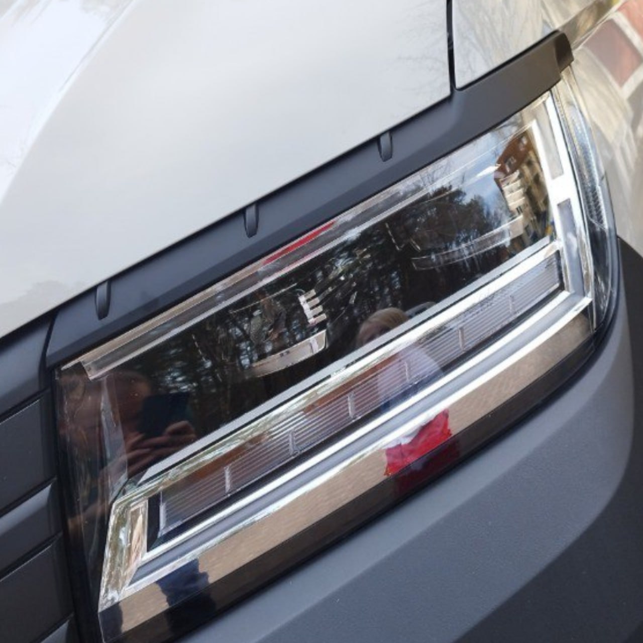 For New VW Crafter Headlight Eyebrow Trim – Matte Black - Van Styling Accessory by Van-X