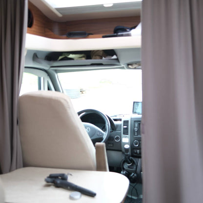 Scheidingsgordijnset voor campercabine met een lengte van 188 cm – Privacygordijn voor campers | Van-X
