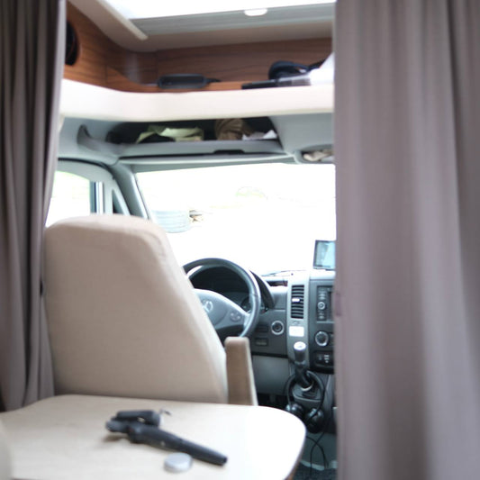 Scheidingsgordijnset voor campercabine met een lengte van 188 cm – Privacygordijn voor campers | Van-X