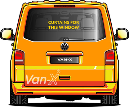 VW T4 Transporter Van Conversie Premium Gordijnen Van-X - Zwart/Zwart