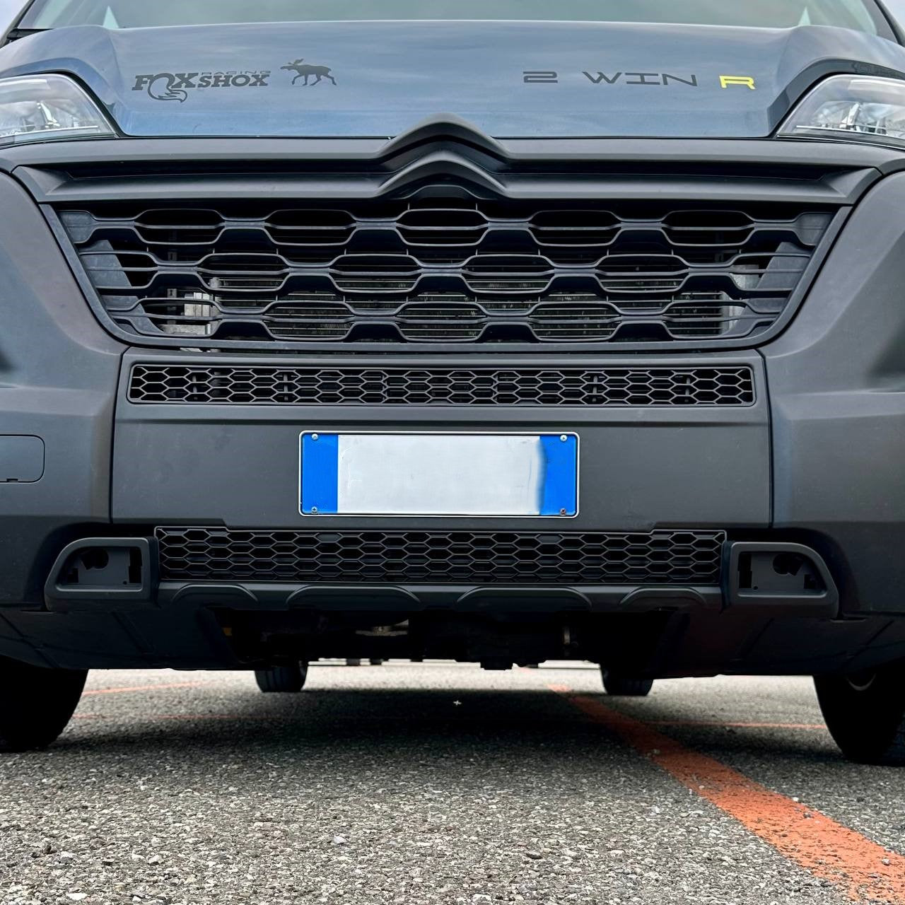 For Peugeot Boxer Front Honeycomb Bumper Grille Bundle 2pcs - Matte Black | Van-X