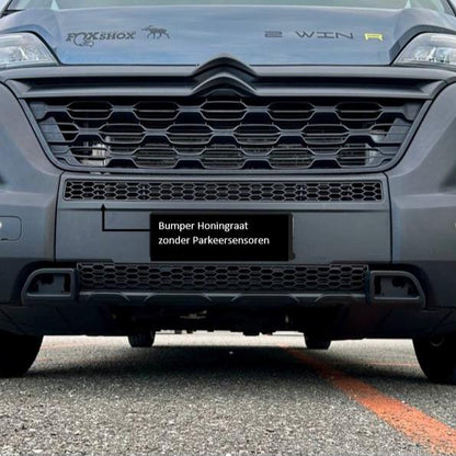 Vauxhall Movano Bumper Honeycomb without Parking Sensors - Matte Black