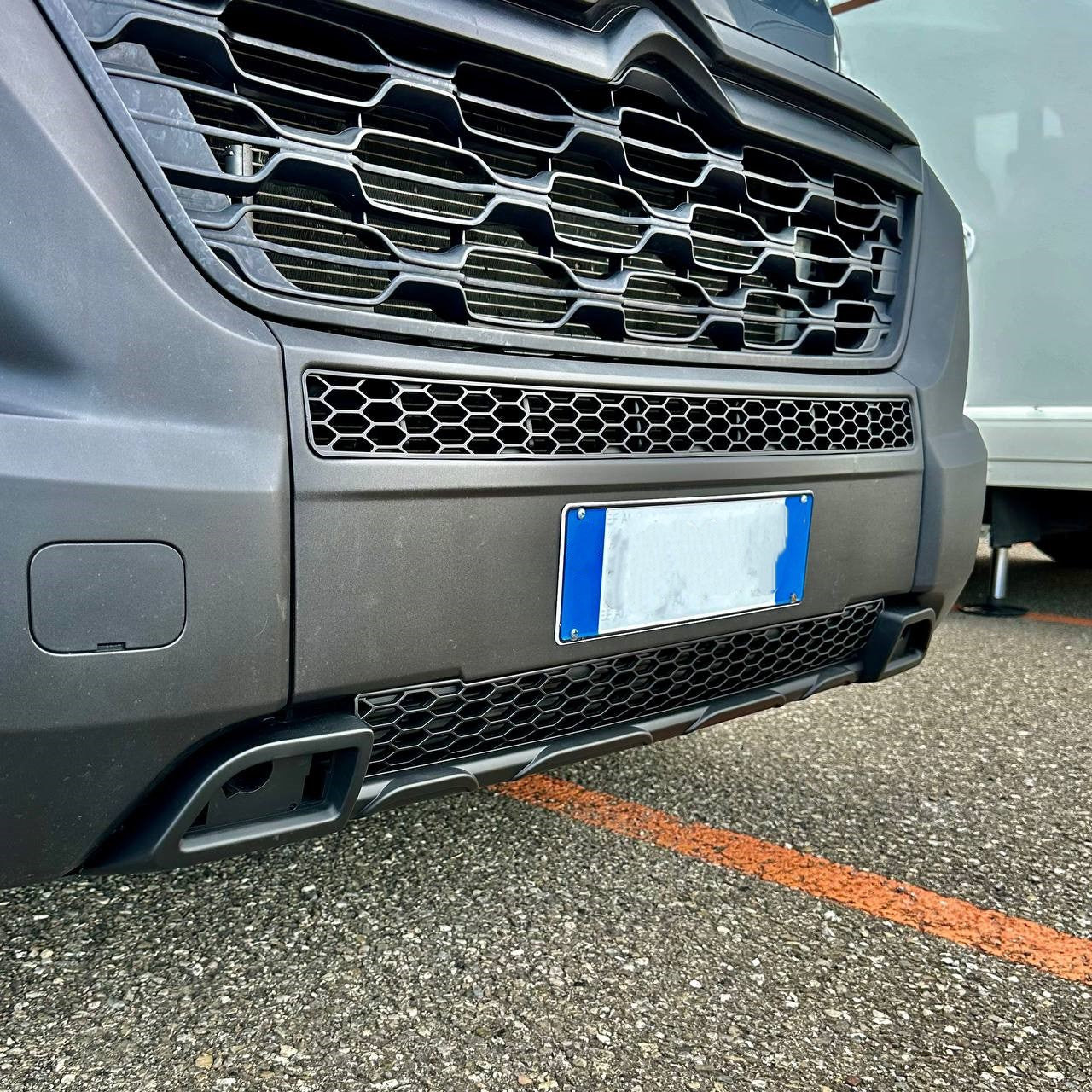 For Opel Movano Front Honeycomb Bumper Grille Bundle 2pcs - Matte Black | Van-X