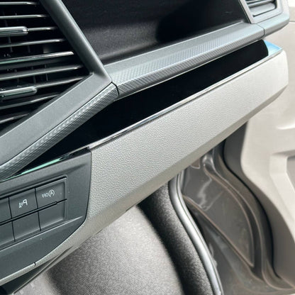 Voor VW T6.1 Transporter Dashboard Upgrade Van-X – Premium 4-delige Glanzend Zwarte Onderkant Dashboard Trim & Deurkaart Set