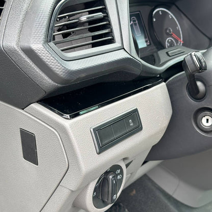 Voor VW T6.1 Transporter Dashboard Upgrade Van-X – Premium 4-delige Glanzend Zwarte Onderkant Dashboard Trim & Deurkaart Set