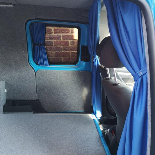 Cortinas premium para 2 ventanas laterales correderas y 1 ventana de portón trasero de VW Caddy de Van-X