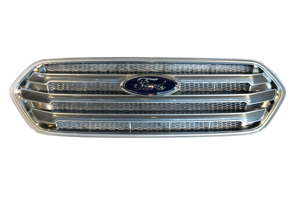 Ford Transit Custom voorgrille OEM-stijl nieuwe vorm (glanzend zwarte basis)